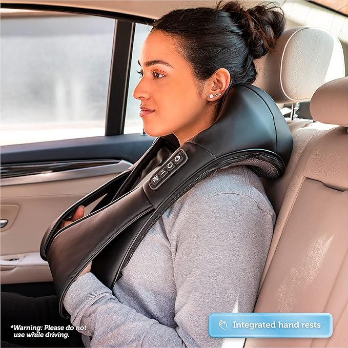COMFIER Shiatsu Neck and Shoulder Massager,2025 Christmas Gifts for Mom Dad,White Elephant Gifts for Adults,Deep Kneading Massage Pillow with Heat, Back Massager, Pillow Massage, Black