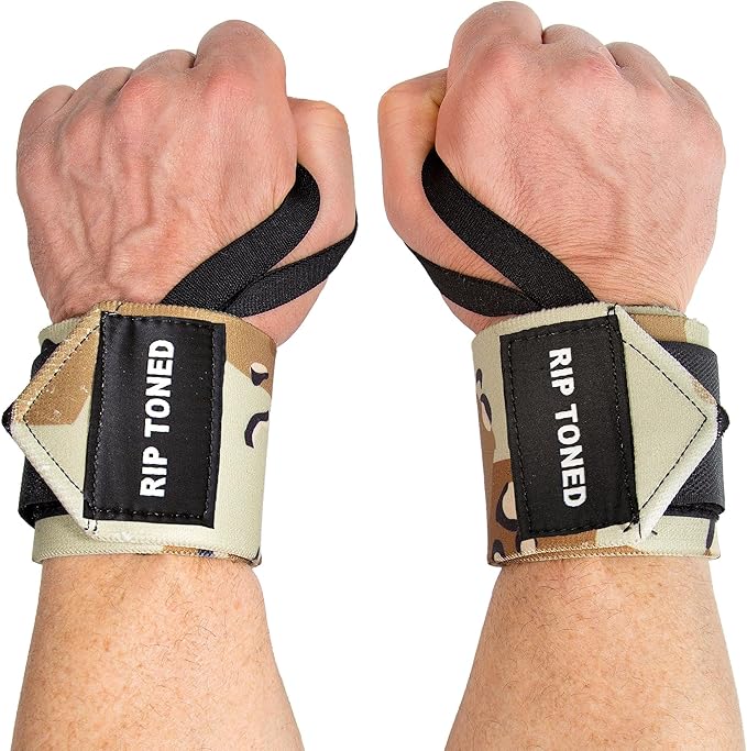 Rip Toned Wrist Wraps for Weightlifting – USPA & USAPL Approved 18" Wrist Straps for Powerlifting – Adjustable, Durable Gym Wraps with Thumb Loop – Quality Support for Men & Women