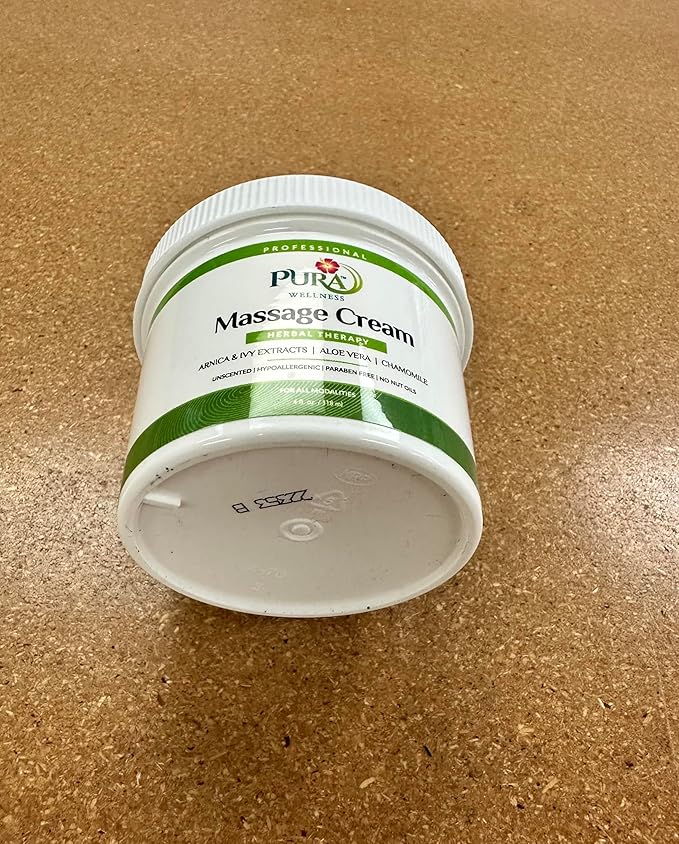 Herbal Therapy 4 Fl oz Massage Cream, Aloe Vera, Professional, Massage Therapy, Deep Tissue, Unscented, Hypoallergenic, Natural Ingredients, Skin Hydrating, Moisturizing, Muscle Relief