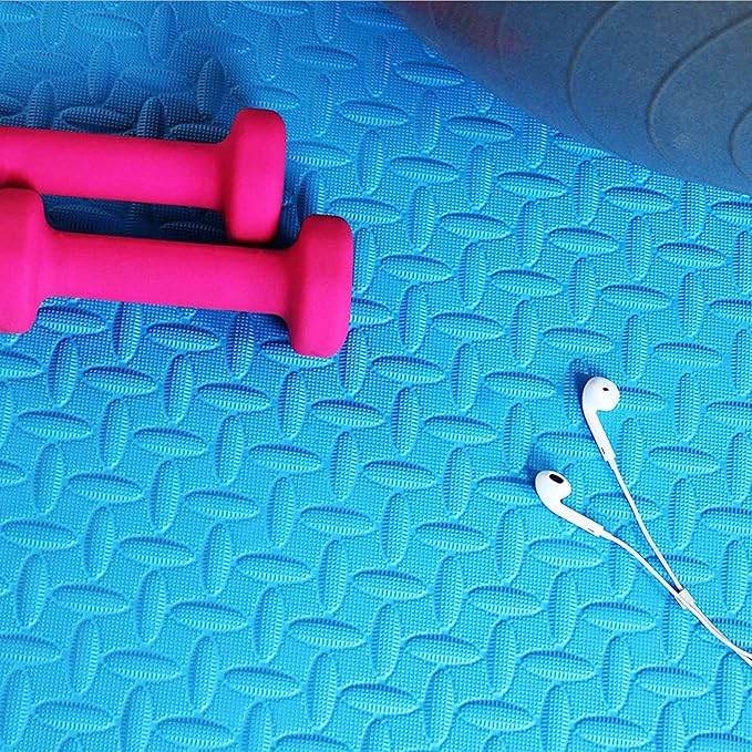 Elevon Puzzle Exercise Gym Flooring Mat, EVA Interlocking Foam Tiles Workout Mat for Home Gym, Fitness Equipment, MMA, Gymnastics, Shock-Absorbing Exercise Mat, Multi-Color
