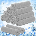Hosuly 12 Pieces Cooling Towels for Hot Weather Soft Breathable Cold Towel Yoga Towels for Sweat, Sports, Workout, Fitness, Gym, Running, Travel Camping, 12 x 40 Inch (Light Gray)
