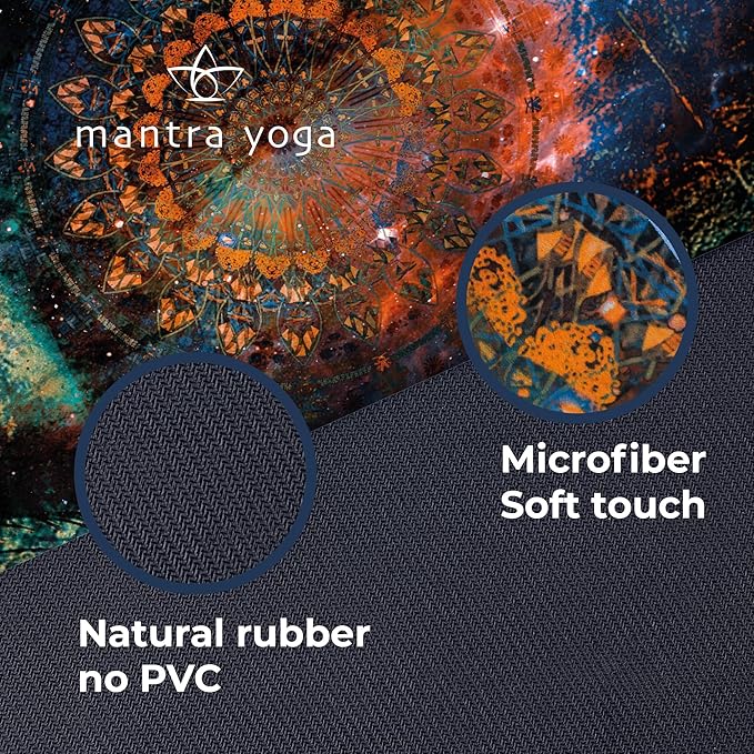 Mantra Yoga Travel PRO 1.5mm with Knee Pad - Foldable Fitness & Exercise Mat with Bag | Lightweight, Compact & Eco-Friendly | Non-Slip & Washable | For All Types of Yoga | 72" L x 24" W | 2.6 lbs