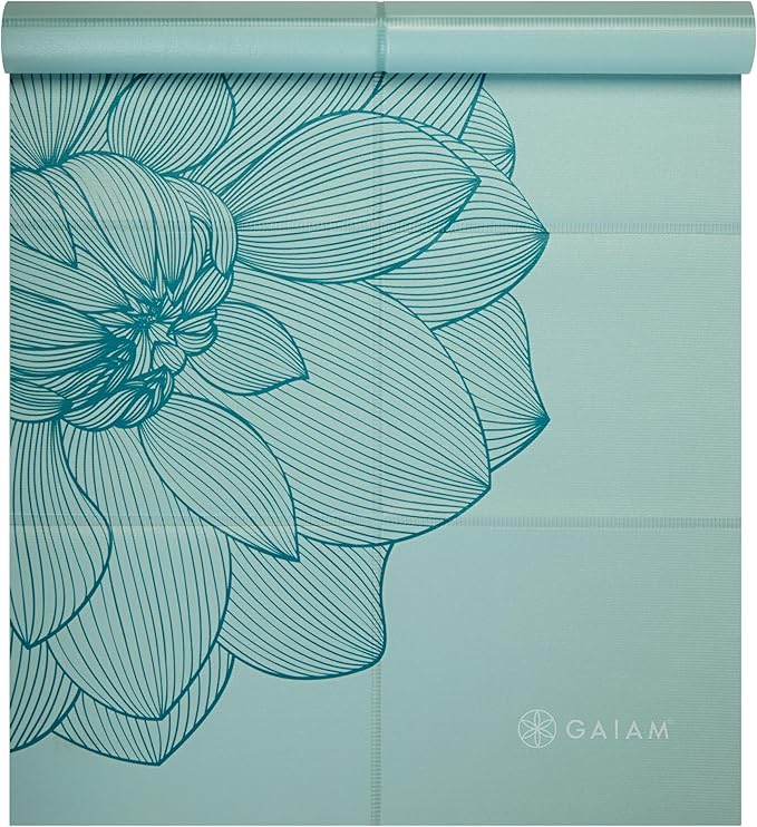 Gaiam Yoga Mat - Folding Travel Fitness & Exercise Mat - Foldable Yoga Mat for All Types of Yoga, Pilates & Floor Workouts (68"L x 24"W x 2mm Thick)
