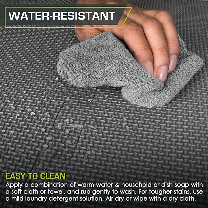 ProsourceFit Extra Thick Puzzle Exercise Mat ¾” and 1", EVA Foam Interlocking Tiles for Protective, Cushioned Workout Flooring for Home and Gym Equipment