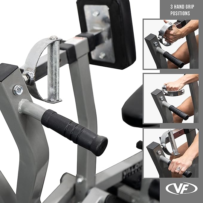 Valor Fitness Seated Row Machine – Plate Loaded with Converging Arms & Multi-Grip Handles, 400 lb Capacity, 2" Plate Adapters for Back & Chest Strength Training Home Gym Equipment