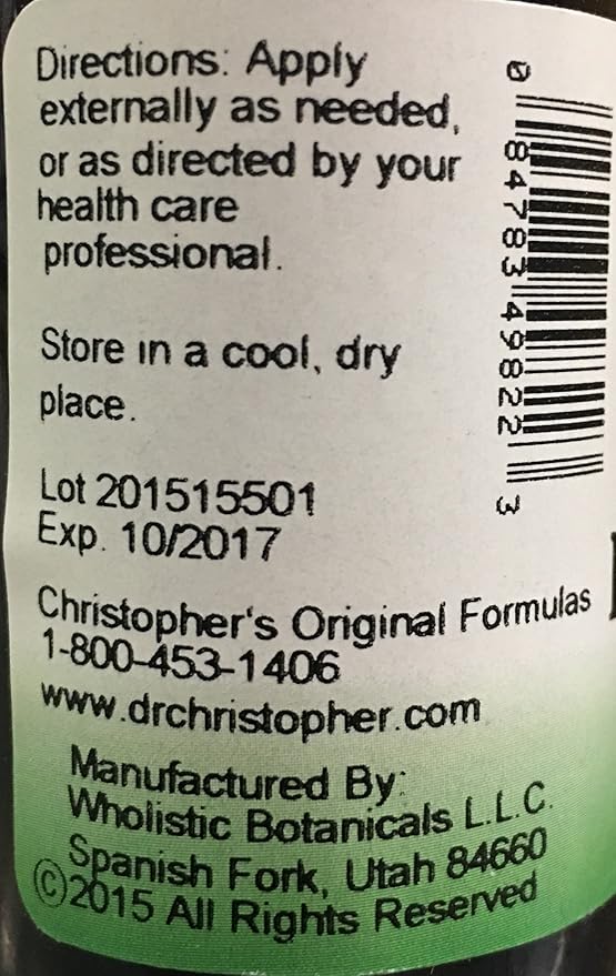 Christopher’s Original Formulas Respiratory Massage Oil, Herbal Blend for Lungs & Sinuses, 2 oz