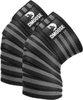 DMoose Fitness Knee Sleeves for Weightlifting (Pair) 78” Knee Wraps for Joint Support, Squats & Powerlifting - Gym Brace Straps for Joint Stability & Pain Relief, USPA & IPL Approved for Men and Women