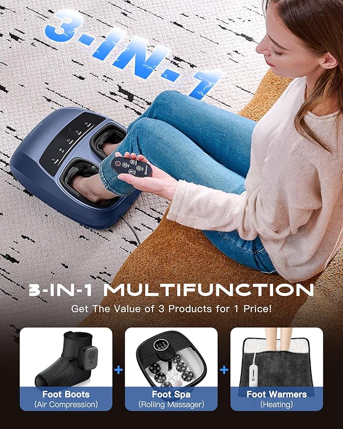KINGJOY Foot Massager with Heat - Professional Shiatsu Deep Kneading for Neuropathy & Plantar Fasciitis Relief | 2026 Upgraded Model