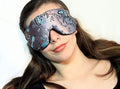 Handmade Weighted Sleep Eye Mask Yoga Pillow - Flax Seed Fill - Lavender Scented - Birds in Paradise - TEMFL-BP