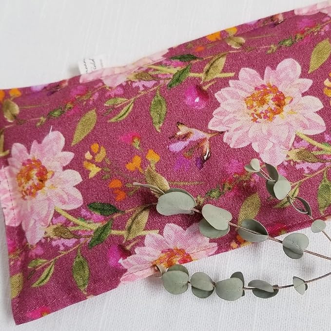 Handmade Mint Eye Pillow – Natural Flax Seed Aromatherapy Mask with Eucalyptus & Peppermint – Hot or Cold Comfort – Relaxation & Self-Care Gift – Small Batch USA Made | Forest Floral