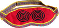 RaanPahMuang Thailand Hill Tribe Fair Trade Lahu Swirls Relaxation Eye Mask, Red