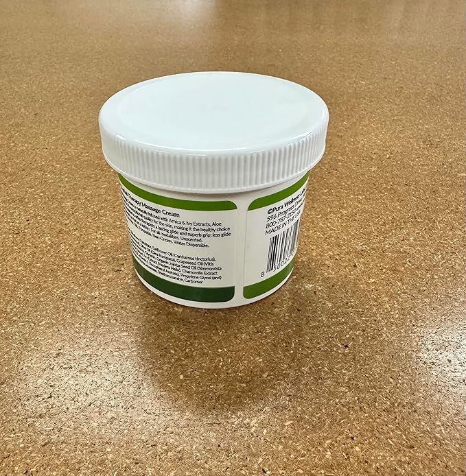 Herbal Therapy 4 Fl oz Massage Cream, Aloe Vera, Professional, Massage Therapy, Deep Tissue, Unscented, Hypoallergenic, Natural Ingredients, Skin Hydrating, Moisturizing, Muscle Relief