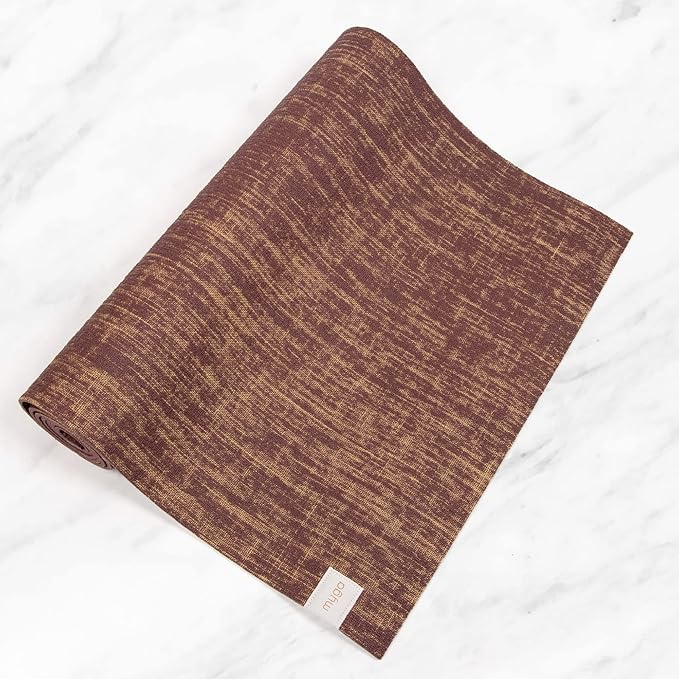 Myga Jute Yoga Mat, High Performance Vegan Floor Exercise Mat, Eco Friendly Biodegradable Yoga Mat with PVC Backing,72" x 24", 0.2" Thickness