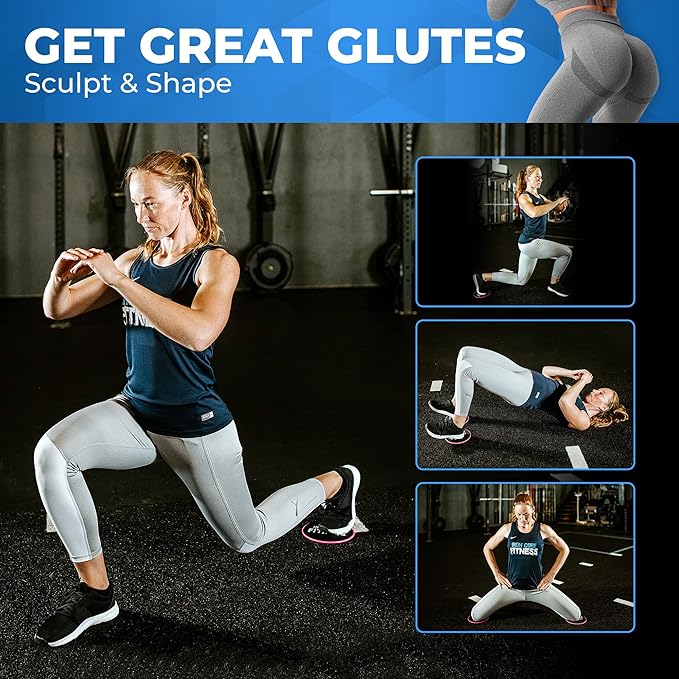 Sculpt Your Dream Glutes and Abs with Non-Slip Mini Loop Resistance Bands and Core Sliders for Working Out– Durable and Portable Equipment for Booty Gains, Core Strength, and Total Body Workouts
