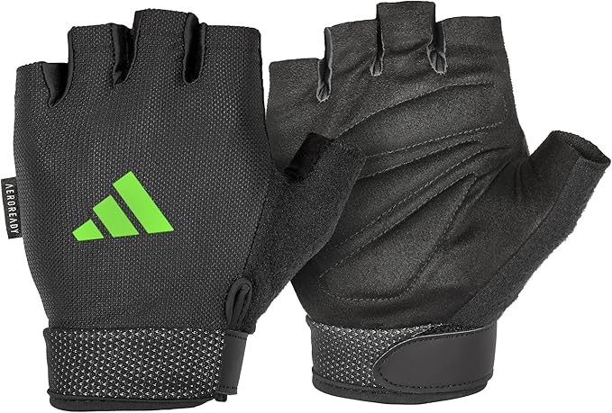 adidas Essential Training & Weightlifting Gloves, Fingerless Workout Gloves