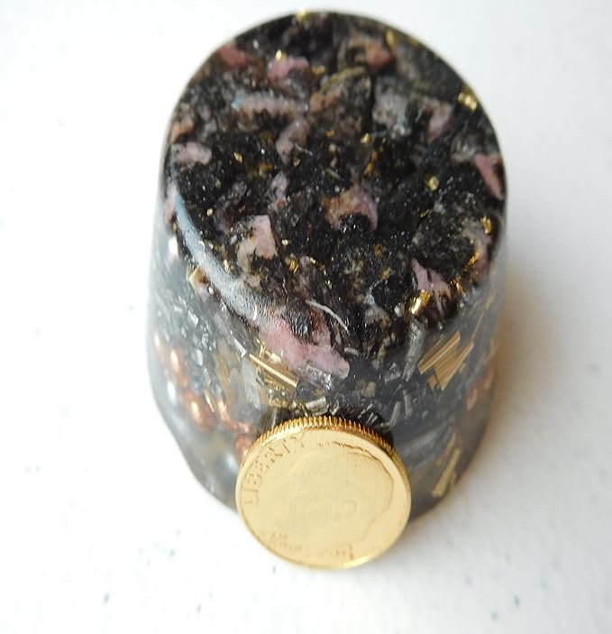 Rhondonite Orgone Generator Energy Accumulator 528Hz/7.83Hz/Advance Harmonics Many Beautiful Ingredients and Colors!! (Rhondonite)