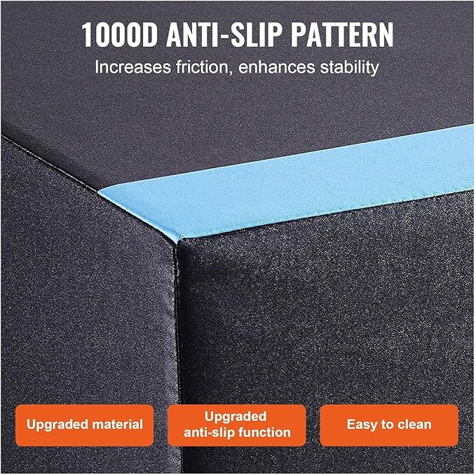 Plyometric Jump Box 3-in-1, 16/14/12 Inch - Cotton Plyo Box for Fitness, Agility & Strength Training - Anti-Slip Exercise Step Up Platform - Home & Gym