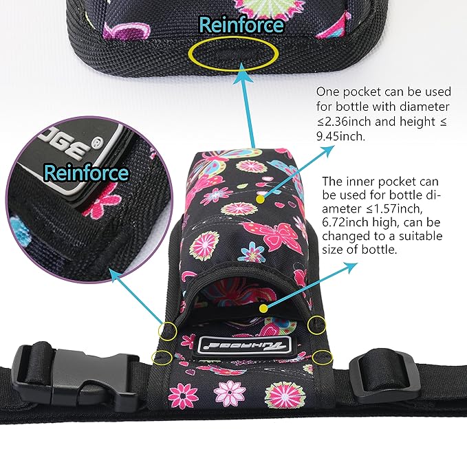 Tuhaoge Massage Bottle Bag Massage Oil Holster Lotion Holster Massage Therapist Massage Oil Holster Massage Lotion (TH1kd-BHuDieHua)