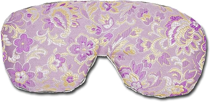 Opulence Weighted Yoga Eye Mask – Handmade Relaxation Pillow for Meditation & Savasana – Lavender Scented or Unscented, Flaxseed Filled, Satin & Velvet with Adjustable Strap