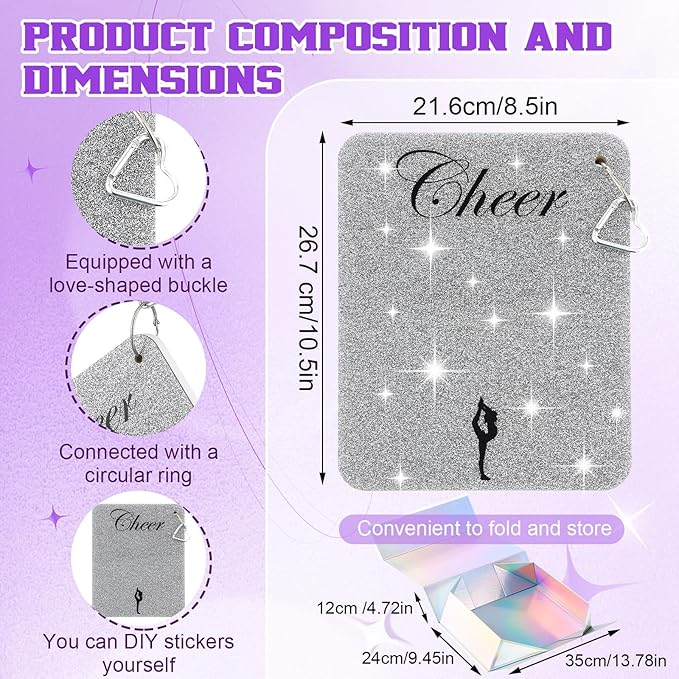 Cheer Flyer Stand Training Board, Cheerleading Balance Trainer for Flyer Practice, Non Slip Cheer Training Equipment for Gym or Home(White)