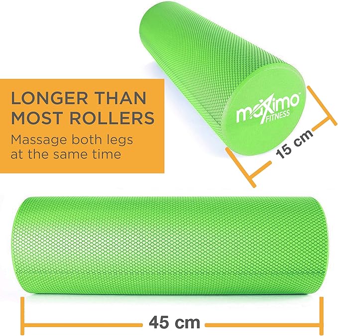 Maximo Fitness Foam Roller - High Density Exercise Roller for Trigger Point Self Massage, Muscle and Back Roller for Fitness, Physical Therapy, Yoga and Pilates, Gym Equipment