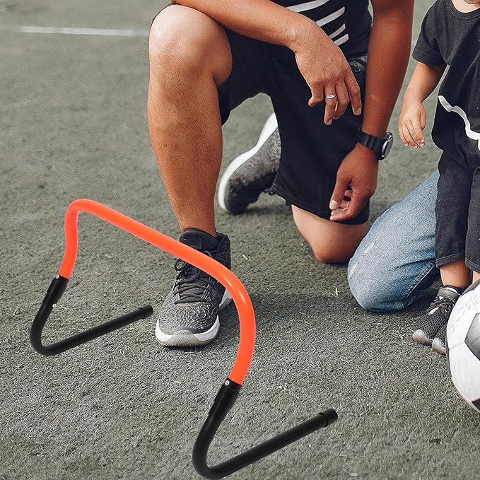 NOLITOY Wear-Resistant Adjustable Soccer Training Hurdle for Agility Speed and Footwork Drills with Stable Base for Football Baseball Outdoor Sports