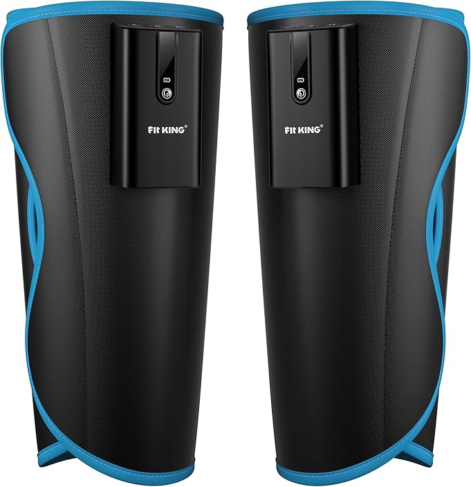 FIT KING Cordless Calf Massager – Rechargeable Leg Compression Massager for Circulation, Edema, RLS, Pain Relief & Recovery, 6 Intensities, 3 Modes, Portable Gift for Mom, Dad, Athletes