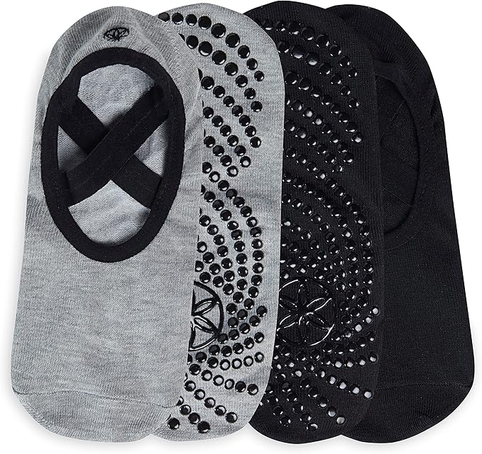 Gaiam Grippy Studio Yoga Socks for Extra Grip in Standard or Hot Yoga