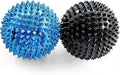 2X Spiky DBT Skill Balls | 2inch | Magnetic Stress Relief Balls | Spiky Massage Balls for Relaxation, Tension Release, Focus & Mobility (Black/Blue)