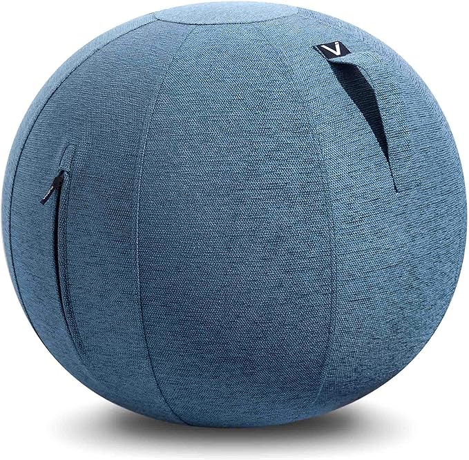 Vivora Luno Premium Ergonomic Sitting Ball Chair, Felt, Max Size (25 to 26 inches), for Home Offices, Balance Training, Yoga Ball, Posture Improvement