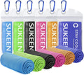 Sukeen Cooling Towels 6 Pack (40"x 12"), Neck and Face, Cool Sweat and Lightweight Breathable Towels for Hot Weather, Yoga, Sports, Workout, Running, Gym, Camping, Fitness