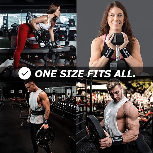 VIKINGSTRENGTH Wrist Brace Support (18" Premium Quality) for Weight lifting, Crossfit, Bodybuilding and Fitness. Wrist Wraps for Pain Relief and Recovery. Strap for Men and Women + V-Strength App