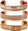 Copper Bracelet Tibetan Style. Hand Forged with Solid and High Gauge Copper Jewelry Cuff for Women Men. Combo of Different Designs