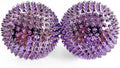2X Spiky DBT Skill Balls | 2inch | Magnetic Stress Relief Balls | Spiky Massage Balls for Relaxation, Tension Release, Focus & Mobility (Purple)