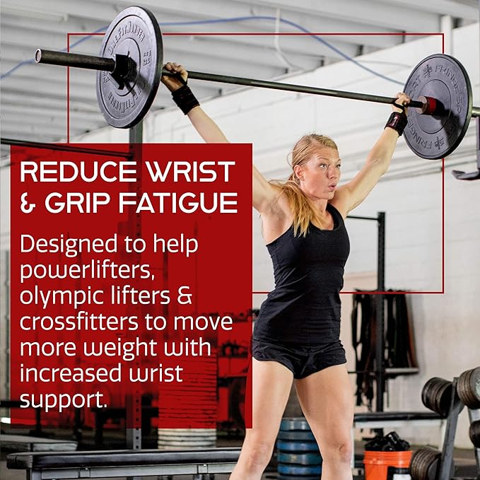 Dark Iron Fitness Wrist Straps for Weightlifting, Heavy Duty Gripping Suede Leather Bands for Men & Women, Support Wraps Gloves Alternative for Power Lifting Weight Strength Training Workouts