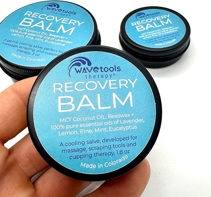 Wave Tools All Natural Recovery Balm Soothe Small Batch Pure Essential Oils Ideal for Massage in Metal Tin
