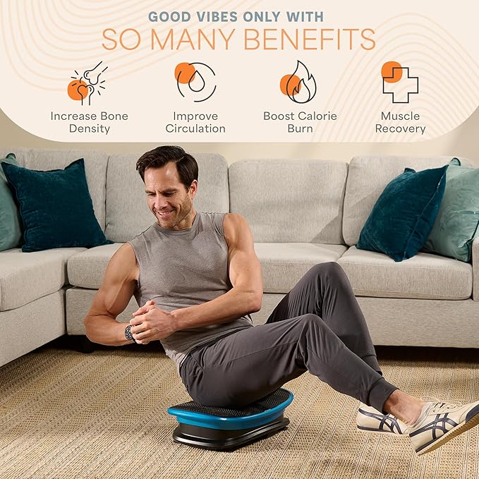 Lifepro Vibration Plate for Lymphatic Drainage – Whole Body Vibrating Platform Exercise Machine for Muscle Toning & Recovery with Remote Max Load 260 lb
