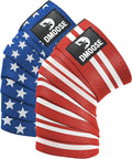 DMoose Fitness Knee Sleeves for Weightlifting (Pair) 78” Knee Wraps for Joint Support, Squats & Powerlifting - Gym Brace Straps for Joint Stability & Pain Relief, USPA & IPL Approved for Men and Women