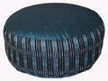 Meditation Cushion Zafu Pillow - Buckwheat and Kapok Fill - Global Weave Teal