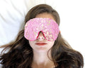 Handmade Weighted Sleep Eye Mask Yoga Pillow - Flax Seed Fill - Lavender Scented - Pinkalicious - TEMFL-PI