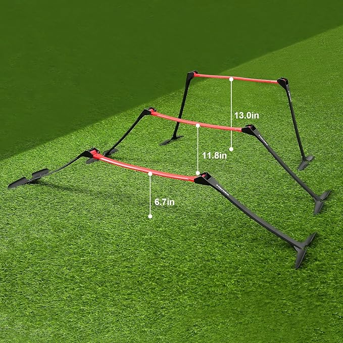 Premium Adjustable and Collapsible Hurdle and Agility Ladder Set for Athletes, Super Portable and Lightweight, with Cones and Parachute