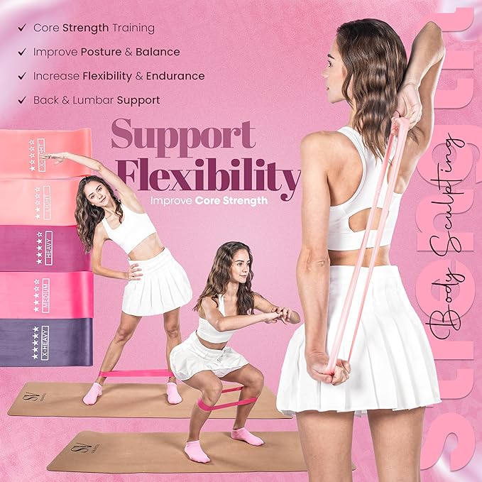 14-Piece Pilates Kit for Home Workouts | Pilates Equipment Workout Set | Resistance Bands | Pilates Ring | Pilates Ball | Yoga Blocks | Home Pilates Kit | Pilates Workout Set | Home Pilates