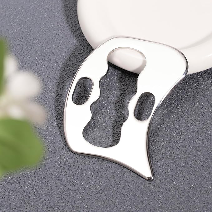 Gua sha Tool gua sha Stainless Steel iastm Tool Gussha Massage Tool Muscle Scraping Tool for Soft Tissue Therapy and Reduce Arms,Back, Legs, Neck Muscle Pain(DS)…
