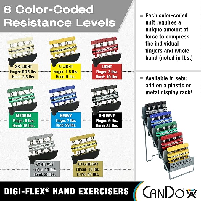 Digi-Flex Hand Exerciser,XX-Heavy Tension - Silver