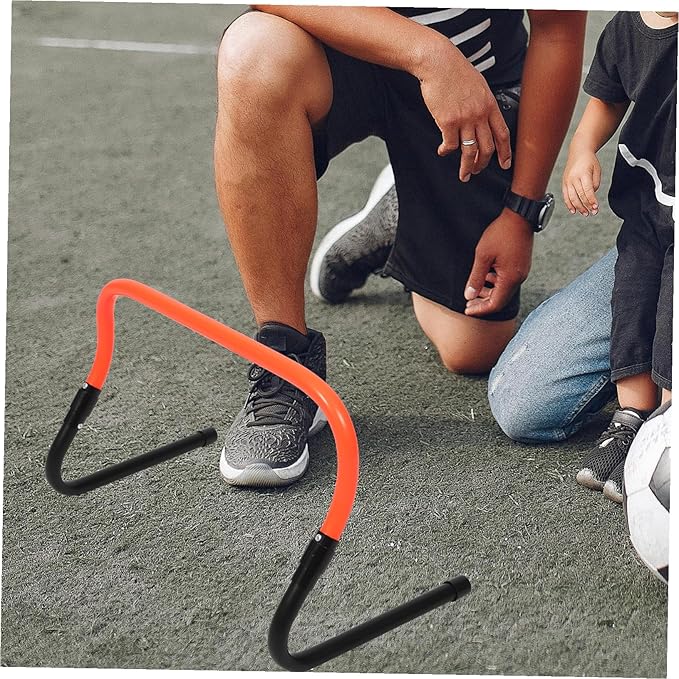 Wear-Resistant Plastic Agility Hurdle Adjustable Speed Training Equipment for Soccer Outdoor Practice with Stable Base for Core Strength and Football Drills