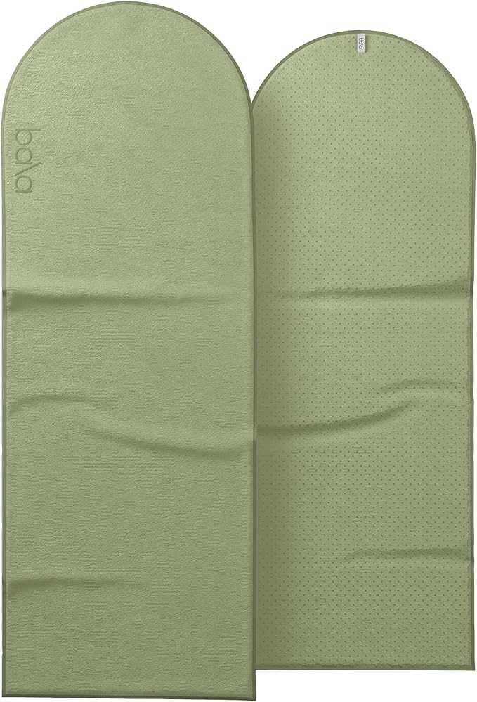 Bala Play Mat Towel, Sage - Non-Slip Absorbent Gym Towels Designed for Sweat, Hot Yoga, Pilates & Core Training Workouts - Fitness & Exercise Gear Essentials for Working Out - Men & Women
