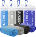 Sukeen 4 Pack Cooling Towels (40"x12"), Cooling Neck Wraps, Ice Towel, Soft Breathable Chilly Towel,Microfiber Towel for Yoga,Sport,Running,Gym,Workout,Camping,Fitness,Workout & More Activities