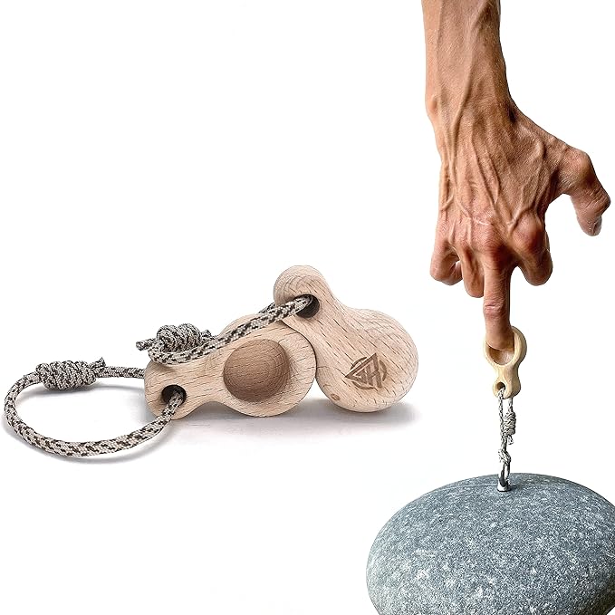 RainDrop Pair Pocket-sized Fingerboard for Rock Climbing - Portable Hangboard Finger Trainer for Grip Strength, Wood