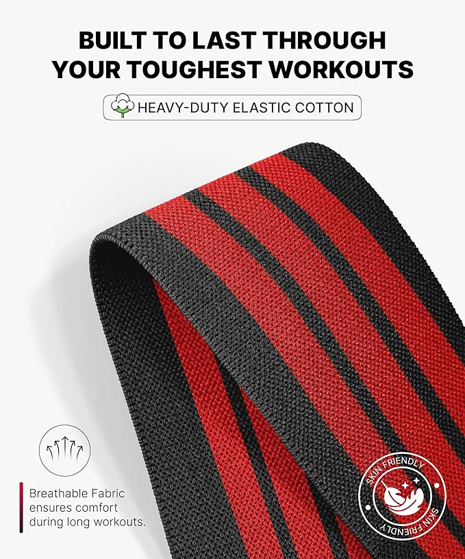 DMoose Fitness Knee Sleeves for Weightlifting (Pair) 78” Knee Wraps for Joint Support, Squats & Powerlifting - Gym Brace Straps for Joint Stability & Pain Relief, USPA & IPL Approved for Men and Women