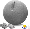 Exercise Ball Chair with Fabric Cover, Standard Size (25inches/65cm), for Home Offices, Balance Training, Yoga Ball